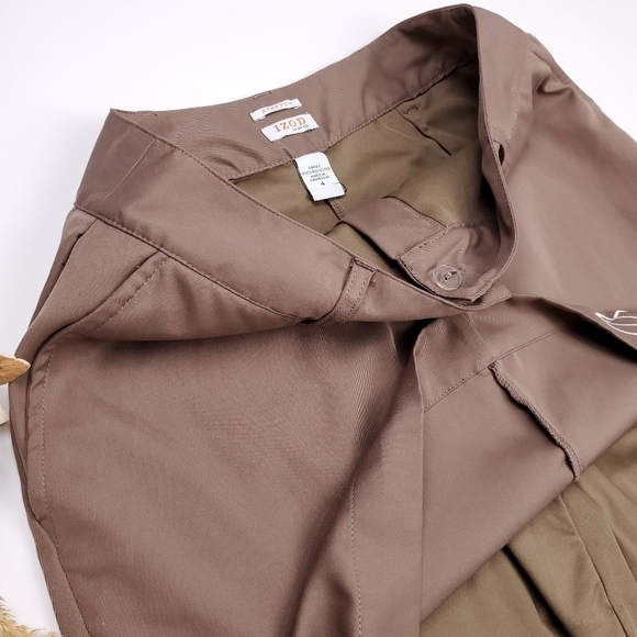 Izod XFG Stretch Brown White Floral Skirt sz 4 - Picture 10 of 15